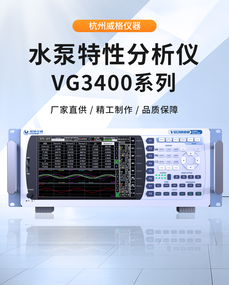 威格新品-VG3400系列水泵特性分析儀 廠家直銷(xiāo) 質(zhì)量保障插圖